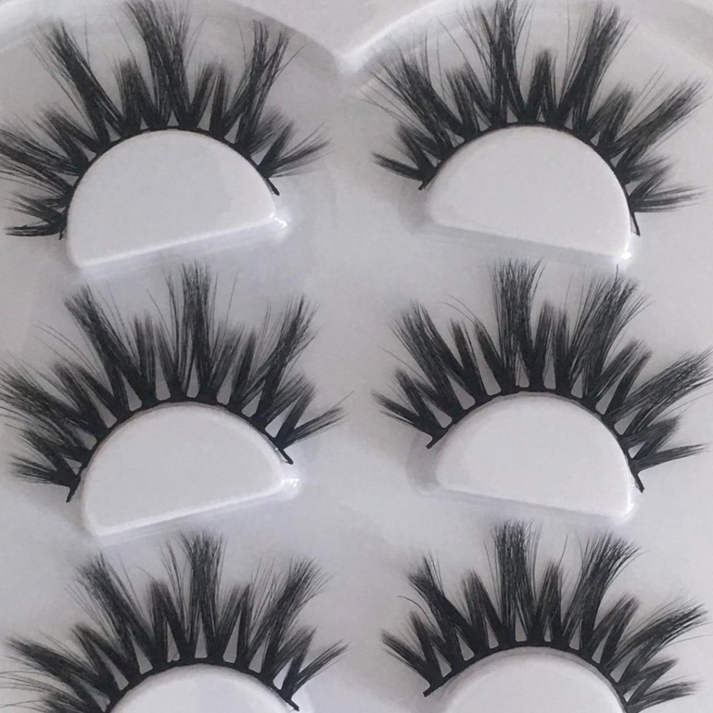 Mink Eyelashes Lashes Wispy Fluff 4PAIRS